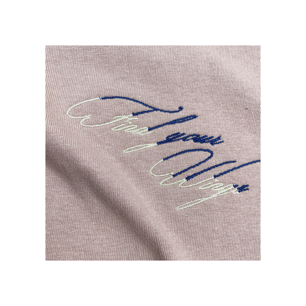 Áo Tshirt nam PAPKA 1076 chất Cotton 100% màu hồng thêu chữ FIND YOUR WINGS
