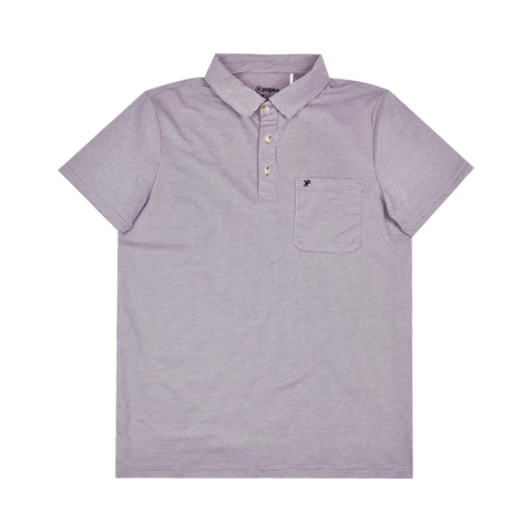 Áo Polo Nam PAPKA 1107 màu đỏ có túi thêu lưới nhỏ form Slim Fit bền đẹp