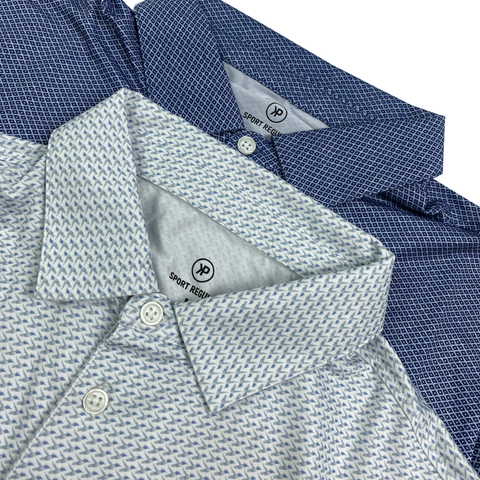 Áo polo GOLF nam PAPKA 1107 màu xanh với chi tiết không sử dụng bo cổ và bo tay tạo sự thoải mái tuyệt đối