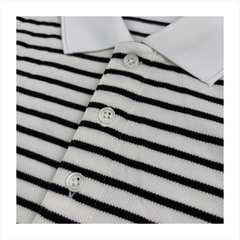 Polo nam PAPKA 1117 chất Cotton Jersey dệt sọc cao cấp bền đẹp