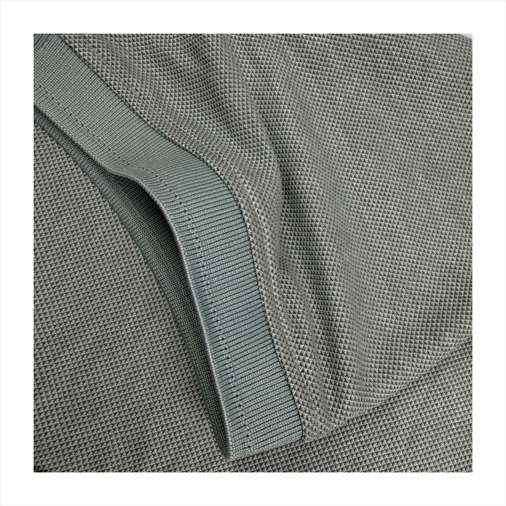 Polo nam PAPKA 1119 chất Cotton Pique dệt nổi màu xanh dương thoáng mát lịch lãm