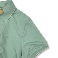 Áo thun Polo nam PAPKA 1120 màu xanh mint chất vải Pique pha Rayon mỏng nhẹ mát