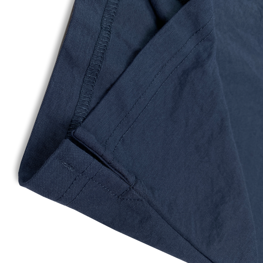 Áo thun Polo nam PAPKA 1120 màu xanh đen chất vải Pique pha Rayon mỏng nhẹ mát