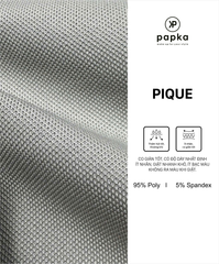 Áo polo nam cao cấp PAPKA 1121 màu xanh bơ phối sọc nhuyễn bo cổ tạo điểm nhấn trẻ trung, chất Poly Pique co dãn và thấm hút tốt