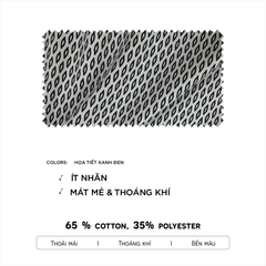 Áo polo nam PAPKA 1122 màu trắng kẻ họa tiết hình thoi màu đen tạo nét phá cách hiện đại