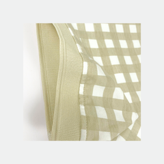 Áo polo nam Papka 1122 họa tiết Gingham màu kem nhẹ nhàng, thanh lịch, dễ phối cho phong cách tối giản