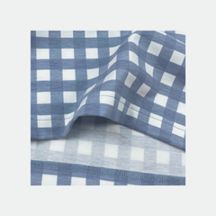 Áo polo nam Papka 1122 họa tiết Gingham màu xanh biển sâu mang hơi hướng cổ điển, sang trọng