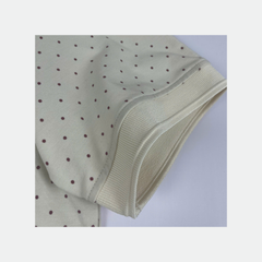 Áo polo nam Papka 1122 họa tiết chấm bi màu kem trung tính, họa tiết nhẹ nhàng, tạo vẻ tinh tế và dễ phối đồ