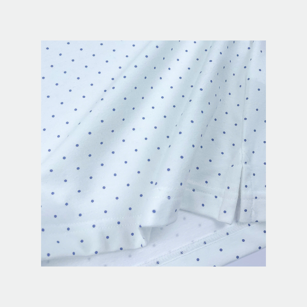 Áo polo nam Papka 1122 họa tiết chấm bi màu trắng thanh khiết mang cảm giác tươi mới, trẻ trung