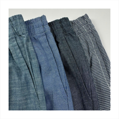 Quần mặc nhà nam Papka 2002 màu ghi caro form rộng rãi với độ dài ngang gối lịch sự và thoải mái