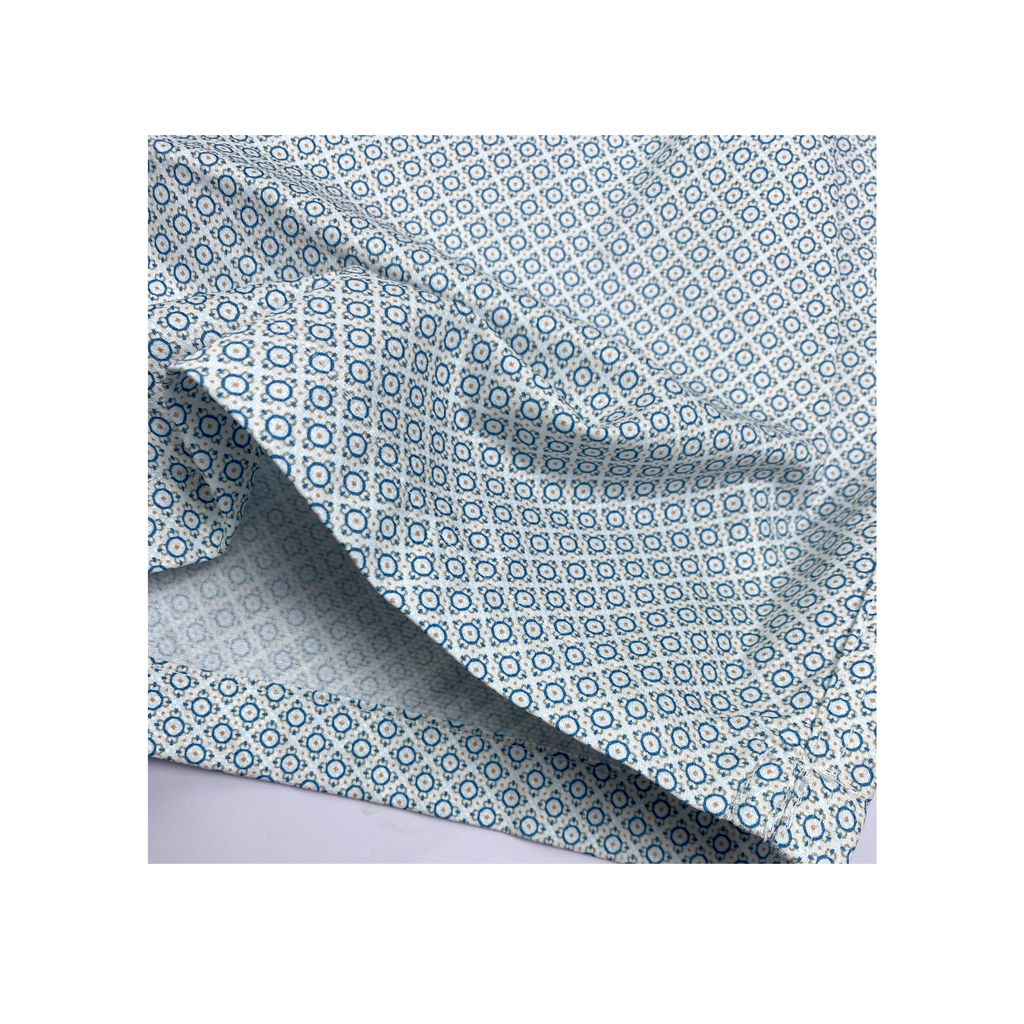 Quần boxer cotton mặc nhà nam PAPKA 2015 màu xanh trắng in monogram thoáng mát dễ chịu