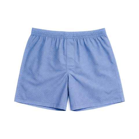 Quần boxer cotton mặc nhà nam PAPKA 2015 màu xanh biển chấm bi thoáng mát dễ chịu