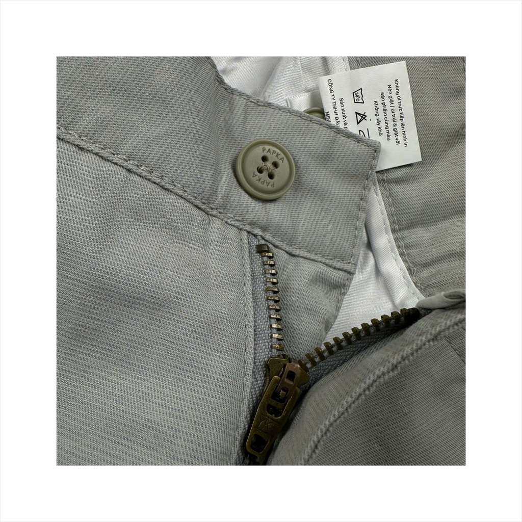 Quần short kaki nam Papka 2026 màu đen trơn đơn giản cá tính