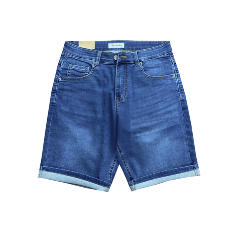 Quần Jeans short nam PAPKA 2031 wax xanh nhạt New Logo form Regular thoải mái co dãn tốt
