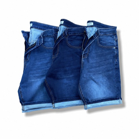 Quần Jeans short nam PAPKA 2031 wax xanh nhạt New Logo form Regular thoải mái co dãn tốt