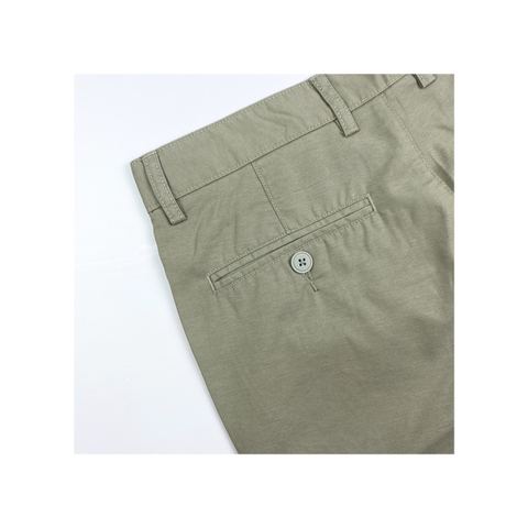 Quần short kaki nam PAPKA 2032 màu kem sọc caro mini form thoải mái trẻ trung