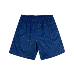 Quần short lưng thun PAPKA 2036 màu xanh họa tiết Gingham thoáng nhẹ rộng rãi thoải mái