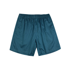Quần short lưng thun PAPKA 2036 màu xanh bích họa tiết Monogram thoáng nhẹ rộng rãi thoải mái