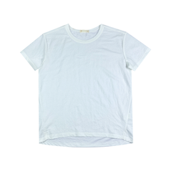 Áo thun nữ Papka 3031 màu trắng xẻ tà lệch chất vải Cotton Jersey AIRism mềm nhẹ, thoáng mát