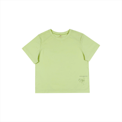 Áo thun nữ Papka 3038 màu tím in hoa tà áo tạo điểm nhấn trẻ trung