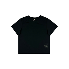 Áo thun nữ Papka 3038 màu xanh bơ in hoa tà áo tạo điểm nhấn trẻ trung