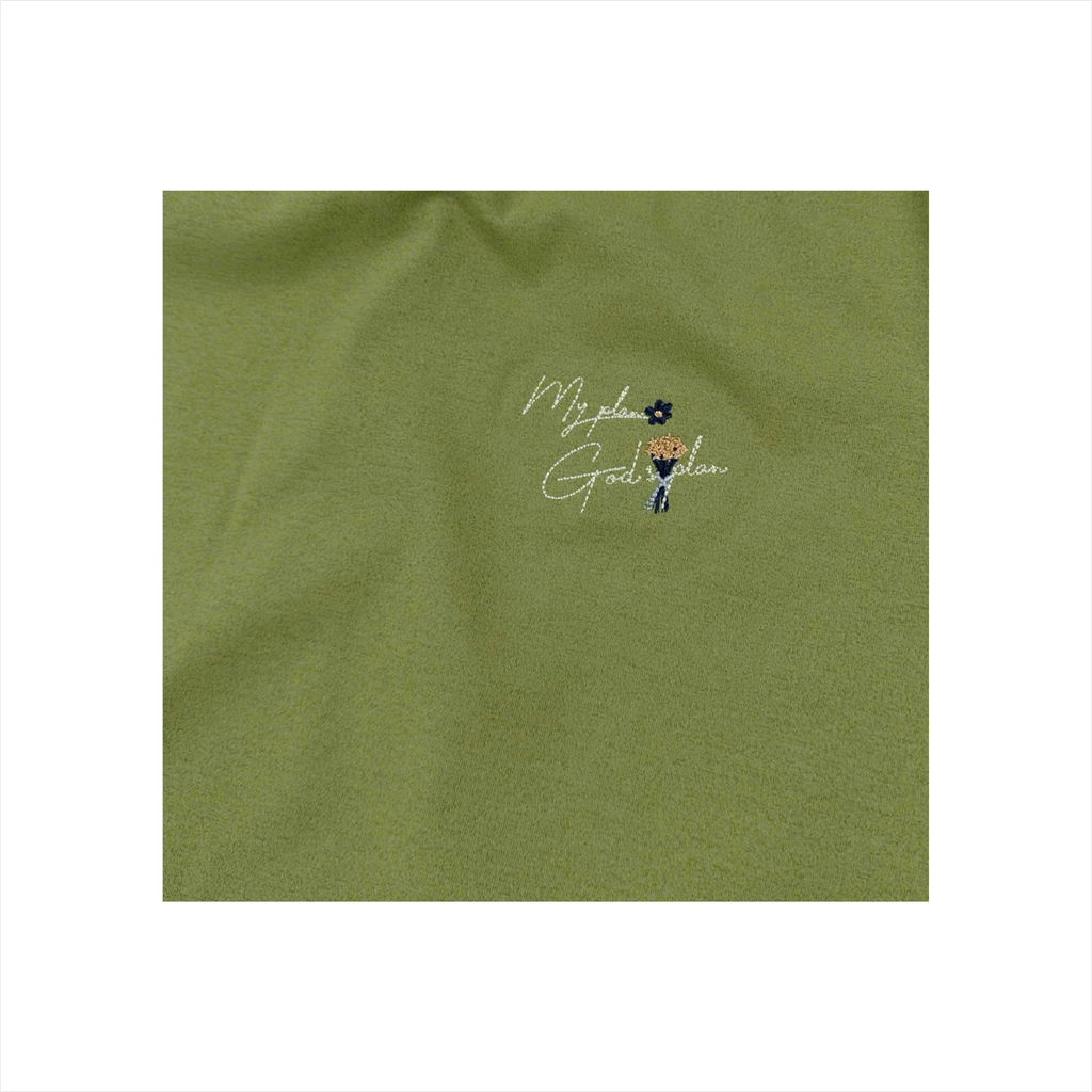 Áo Tshirt nữ PAPKA 3043 màu đen form cơ bản chất vải PC Cotton thêu chữ My plan God's plan mang ý nghĩa tích cực