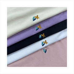 Áo thun nữ Papka 3043 màu hồng form suông thêu hoa trẻ trung