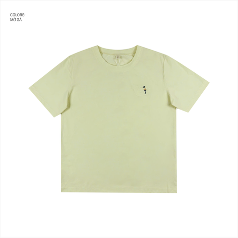 Áo Tshirt nữ PAPKA 3043 màu kem form cơ bản chất vải PC Cotton thêu chữ My plan God's plan mang ý nghĩa tích cực