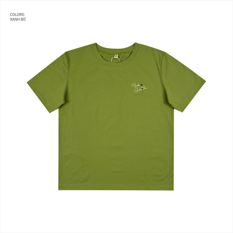 Áo Tshirt nữ PAPKA 3043 màu xanh form cơ bản chất vải PC Cotton thêu chữ My plan God's plan mang ý nghĩa tích cực