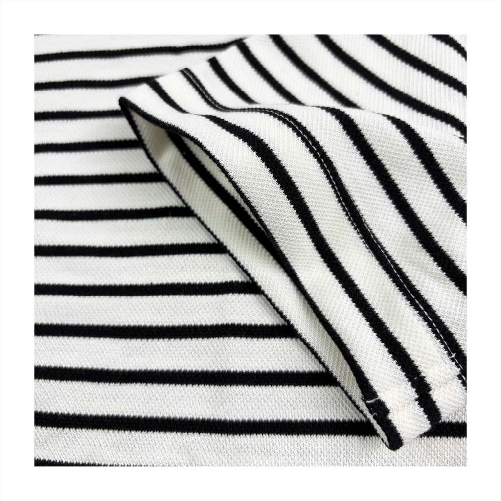 Polo nữ PAPKA 3056 chất Cotton Jersey dệt sọc cao cấp bền đẹp