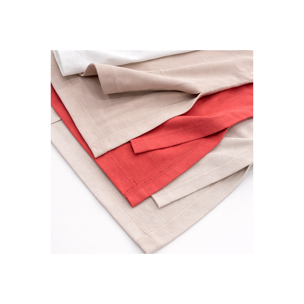 Áo thun nữ tay cánh tiên PAPKA 3060 chất cotton màu cam thêu chữ Blessed phối tà cao thấp trẻ trung