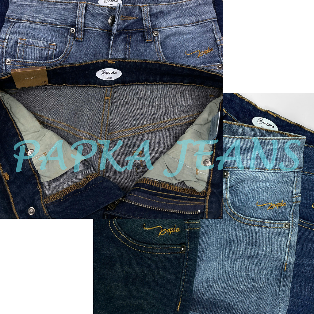 Quần Jeans dài nữ Papka 4057 màu xanh đậm form Skinny tôn dáng năng động trẻ trung