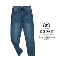 Quần Jeans dài nữ Papka 4057 màu xanh nhạt form Skinny tôn dáng năng động trẻ trung