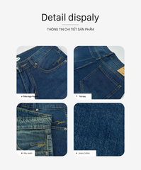 Quần Jeans dài nữ Papka 4058 màu xanh xược với ống siêu rộng cực tôn dáng dễ phối đồ.