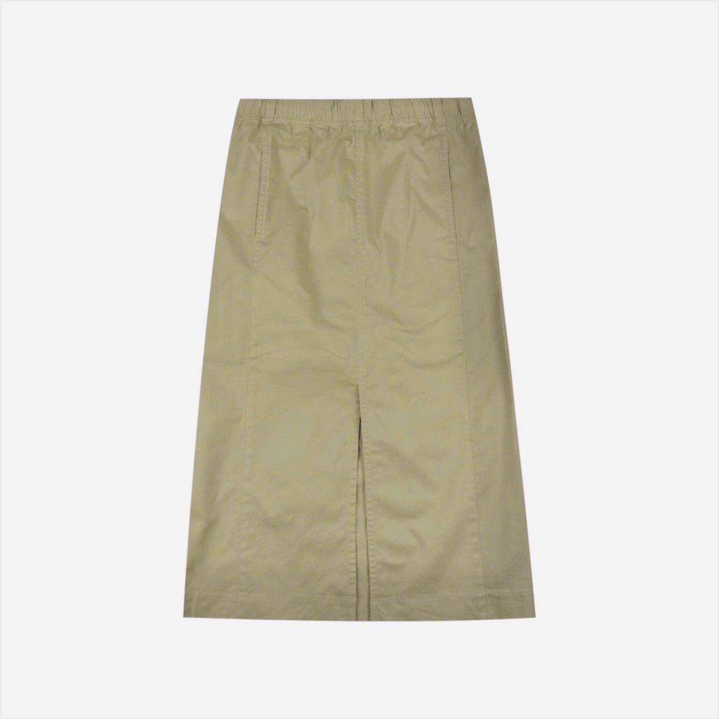 Chân váy midi nữ Papka 4070 màu đen kaki form chữ I che khuyết điểm trẻ trung, năng động và ứng dụng cao