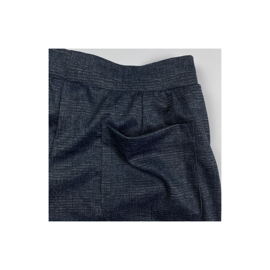 Quần thun thể thao nữ PAPKA 4070 màu kẻ xám với form suông vận động thoải mái linh hoạt