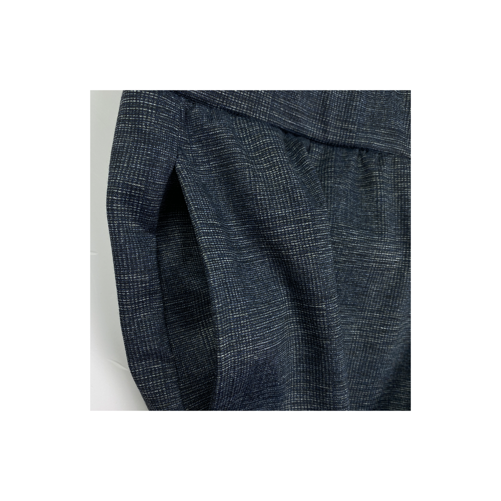 Quần thun thể thao nữ PAPKA 4070 màu kẻ xám với form suông vận động thoải mái linh hoạt