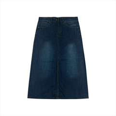 Chân váy Jeans nữ PAPKA 8011 màu xanh đậm xẻ tà năng động và trẻ trung