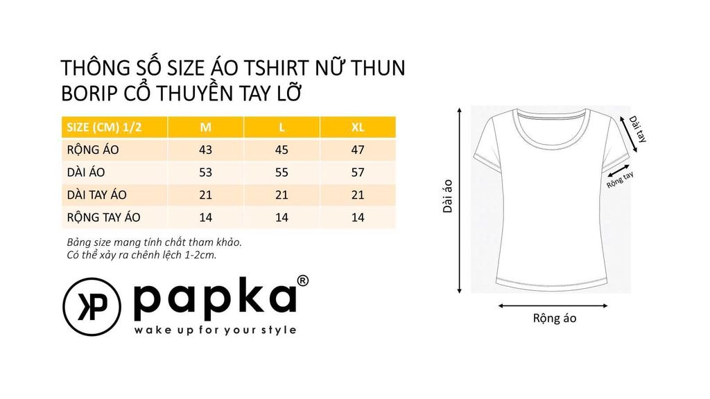Áo thun nữ PAPKA 3032 chất thun Cotton Jersey borip đen sọc trắng nữ tính thoải mái