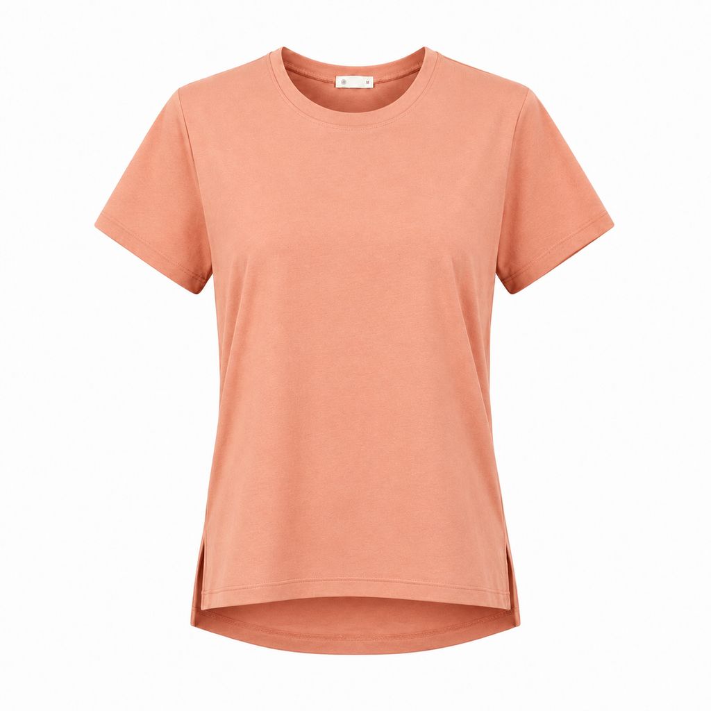 Áo thun nữ Papka 3031 màu trắng xẻ tà lệch chất vải Cotton Jersey AIRism mềm nhẹ, thoáng mát
