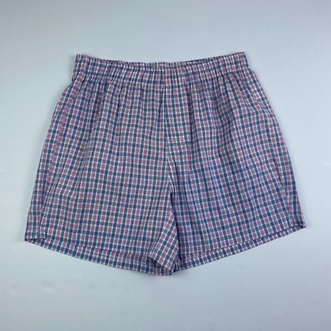 Quần boxer nam mặc nhà Papka 2015 màu caro xanh hồng chất cotton pha spandex