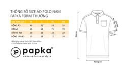 Áo polo nam PAPKA 1113 màu đen viền cổ chất vải Poly Airism mỏng thoáng nhẹ