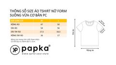 Áo thun nữ PAPKA 3043 màu trắng chất PC mỏng nhẹ thoải mái bền đẹp in hoa hồng