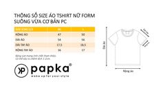 Áo thun nữ PAPKA 3043 màu xanh lá chất PC mỏng nhẹ thoải mái bền đẹp in hoa hồng