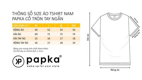 Áo thun Tshirt mặc nhà PAPKA 1036 màu xanh cổ vịt mỏng nhẹ thoải mái