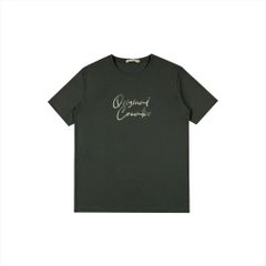 Áo thun Tshirt nam Papka 1079 màu xám xanh phối hình in chữ Original Creator tạo cảm giác năng động và trẻ trung