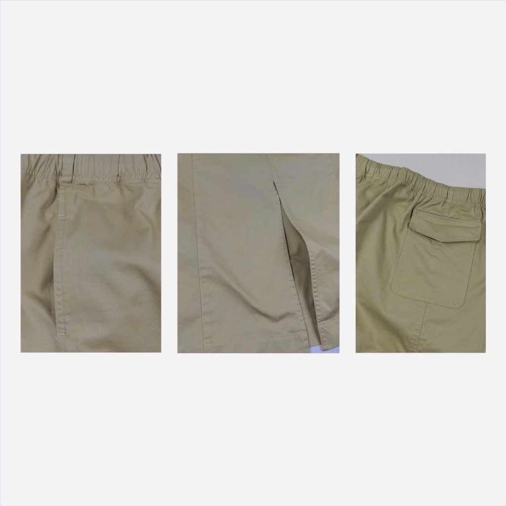 Chân váy midi nữ Papka 4070 màu kem kaki form chữ I che khuyết điểm trẻ trung, năng động và ứng dụng cao