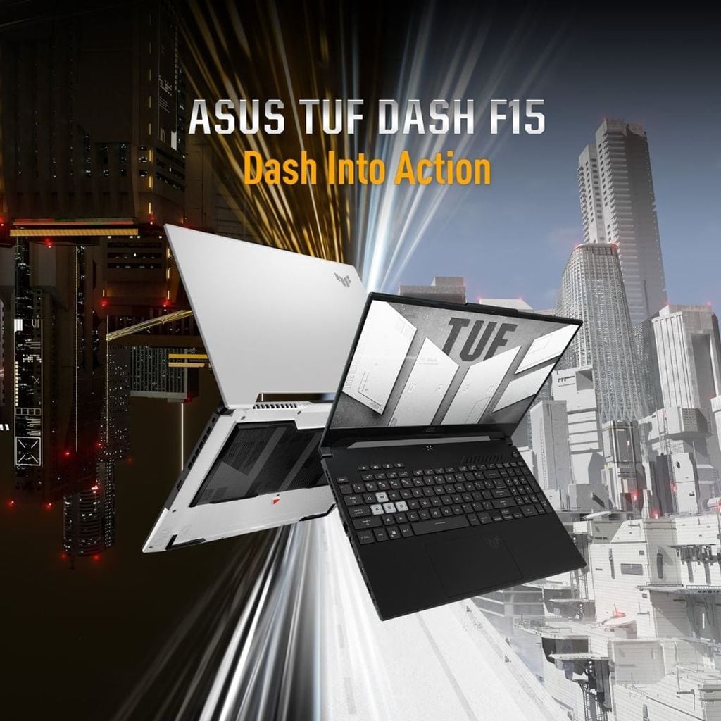 Laptop ASUS TUF Dash F15 5-12450H/8GB/512GB PCIE/VGA 4GB RTX3050/15.6 FHD 144HZ/WIN11 cũ đẹp màu đen