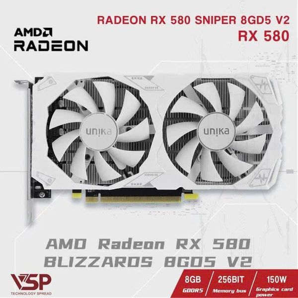 VGA UNIKA RX 580 | SNIPER V2 WHITE