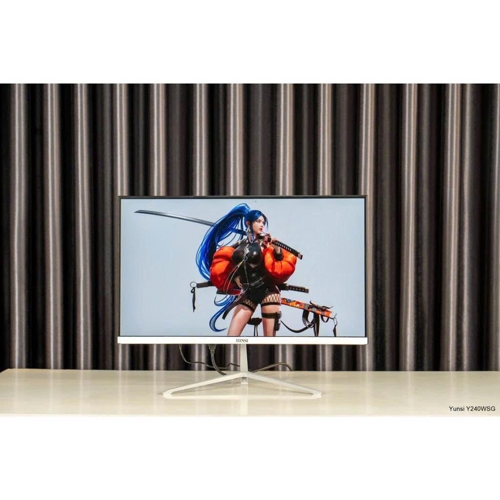 Yunsi Y240WSG Phẳng (24 inch, FHD, 144Hz/120Hz, 1ms, DP, HDMI) - Màu Trắng